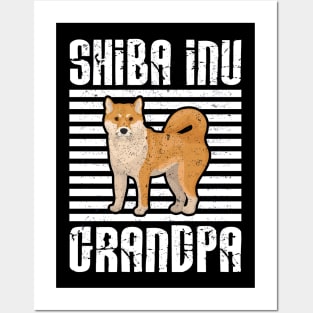 Shiba Inu Grandpa Proud Dogs Posters and Art